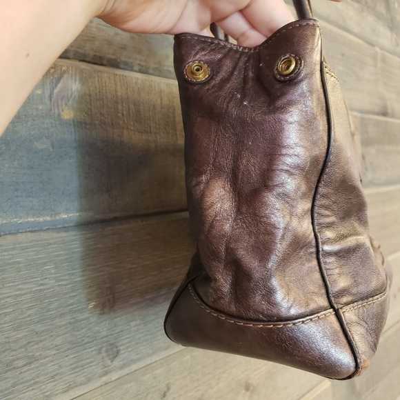 Coach Madeline bronze Metallic brown leather Satchel bag - Picture 4 of 10